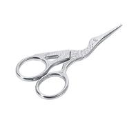 Ciseaux à coudre en forme de cigogne - Pointe fine Ciseaux classiques à coudre pour cigognes à coudre au point de croix pour tricoter des ciseaux vintage (Couleur : Argent)