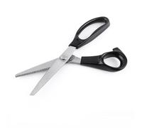 Ciseaux à cranter, tissu décoratif rond/triangle dentelé bord festonné ciseaux à cranter ciseaux tondeuse pour papier de vêtements en cuir (3 mm)
