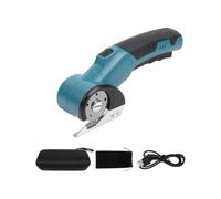 Ciseaux à tissu avec coupe ronde Bleu | Port de charge de type C avec tondeuse à tissu rechargeable pour couture, réparation à domicile et travaux manuels