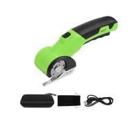 Ciseaux à tissu avec coupe ronde Vert | Port de charge de type C avec tondeuse à tissu rechargeable pour couture, réparation à domicile et travaux manuels