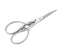 Ciseaux Broderie, Ciseau de Couture Professionnel Ciseaux De Précision En Acier Inoxydable De Style Vintage Pour Broderie Sur Mesure(argent avec motif en argent)