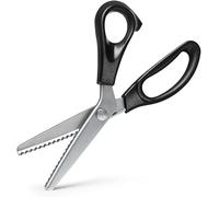 Ciseaux Cranteurs Noir 23,5 cm Ciseaux de Couture Professionnels Noir en Acier Inoxydable pour Travaux Manuels Cuir, Coton, Papier, Tissu