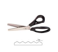 Ciseaux cranteurs professionnels avec poignée confortable en acier inoxydable pour couture et loisirs créatifs, lame dentelée et festonnée pour décoration de tissu (dentelée de 7 mm)