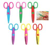 Ciseaux Créatifs lot de 6, Ciseaux à Motifs Dentés pour Carnet Créatif, Ciseaux Décoratifs Robustes, adaptés à la Coupe de Papier, Tissu et Cartes, pour Bricolage, Bureau