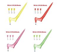 Ciseaux de bricolage, lame pivotante à 360 degrés, conception sécurisée, lot de 4 - Assortiment 1