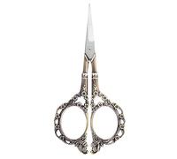 Ciseaux de broderie à coudre vintage, ciseaux de tailleur en acier inoxydable à motif de fleurs, coupe au point de croix pour travaux d'aiguilles, travaux manuels d'art (Bronze)
