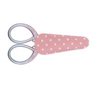 Ciseaux de Broderie Portables pour Travaux D'aiguille, Légers | Accessoire de Couture en Métal, Étui en Cuir Rose, pour Fil, Papier et Loisirs Créatifs
