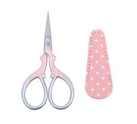 Ciseaux de Brodeuse en Métal, Coupe-fil Portable Rose pour Couture | Étui en Cuir, Usage Crewel et Bricolage, Léger, Précis, pour Fils et Papier