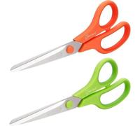 Rapesco 1666 Germ-Savvy Antibactérien, Ciseaux 21 cm avec Lames en Titane et Poignées Souples, Couleurs Assorties, Lot de 2