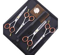 Ciseaux de coiffure JIESENYU 4/5 / 5,5 pouces ciseaux de coiffeur coupe amincissement cisaille à cheveux avec peigne de sac (argent)