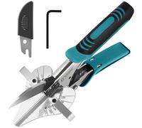 Ciseaux de coupe d'angle professionnels - Système de coupe à crémaillère pour un travail plus facile - Ciseaux multi-angle (45° - 135°) - Outil de coupe robuste pour plinthes, PVC et câbles