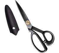Ciseaux de couture professionnels pour le cuir et le tissu, ciseaux à cuir extrêmement tranchants, noirs, 23 cm