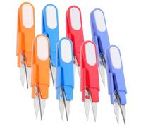 Ciseaux de Couture U 8 Pièces en Acier Carbone | Mini Coupeuse Portable, Prise en Main Facile, Capuchon Inclus, Plastique et Acier Carbone, Forme U