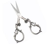 Ciseaux de Couture Vintage pour Couture et Broderie, Acier Inoxydable | Poignée Ergonomique, Usage Manuel, Style Créatif, Portable, pour Travaux D'aiguille et Tailleur