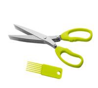 Ciseaux de cuisine 5 en acier inoxydable pour hacher | Ciseaux multifonctions pour la maison, la salade, la coriandre, les oignons verts, les oignons, l'extérieur