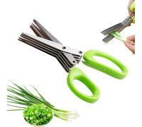 Ciseaux de cuisine à 5 lames pour herbes, ciboulette et persil | Ciseaux alimentaires multicouches, ciseaux de cuisine en acier inoxydable, ciseaux de cuisine, ciseaux à légumes.