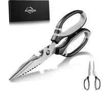 Ciseaux de cuisine - Ciseaux de ménage pour la cuisine - Idéal pour couper rapidement les aliments - Lavable au lave-vaisselle - 23 cm - Noir