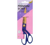 Ciseaux de qualité supérieure, ciseaux de cuisine dorés avec manche bleu, d'environ 20,1 cm de long, adaptés pour couper du papier et du carton