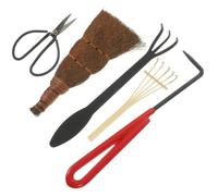 Ciseaux de Taille pour Plantes en Pot, Ensemble Jardinage Bois Plastique | Balayage des Débris, Prise Ergonomique, pour Fleurs et Jeunes Pousses, Usage Jardin et Entretien en Appartement