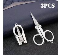 Ciseaux de tailleur pliables en acier inoxydable, 1/3 pièces, pour les urgences de voyage, Mini ciseaux de poche portables M122 S-1Pcs