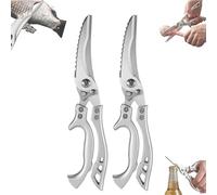 Ciseaux De Volaille Ciseaux De Cuisine Lourds Pour La Nourriture, Coupe-viande Chargée Au Printemps Avec Serrure De Sécurité, Coupe-poisson Canard De Poulet Pour La Cuisson(2PCS)