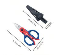 Ciseaux d'électricien en acier au carbone de haute qualité, pinces industrielles lourdes pour câbles, lames anti-dérapantes pour déposer manuellement. Kit de ciseaux d'amélioration de l'habitat + étui