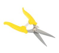 Ciseaux Dentelés de Jardin en Acier Inoxydable pour Branches et Tiges | Découpe Facilitée, Petite Encoche Intégrée, Pointe Polie, Poignées Plastique Caoutchouc, Récolte Fruitière, Couleur Aléatoire