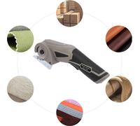 Ciseaux électriques - Coupe-carton et tissu sans fil - Épaisseur de coupe 6 mm - Fonctionnement sur batterie - Lames en acier inoxydable - Poignée ergonomique en TPE - Gris