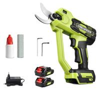 Ciseaux électriques, fonctionnement sans fil, deux réglages de coupe, lot de 2 batteries