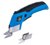 Ciseaux électriques sans fil, 3,6 V, 2 lames en acier inoxydable, couleur bleue