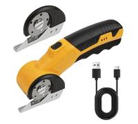 Ciseaux électriques Sans Fil, 4V Cutter Rotatif, Coupe Rotative, Cutter Rotatif Universel sans Fil,Ciseaux électriques Universels pour Tissus, Cuir, Moquette, Carton, Plastique