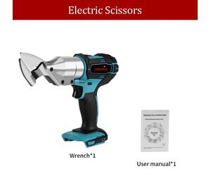 Ciseaux électriques - Sans fil, 800 W, 18 V. Adaptés pour le métal, la laine, le bois. Lame en alliage d'aluminium. Appareil portatif. Batterie 18 V non incluse