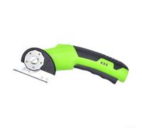 Ciseaux électriques sans fil avec chargement de type C et verrouillage de sécurité pour cuir, carton, matelassage, loisirs créatifs, jaune (vert)
