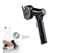 Ciseaux électriques sans fil avec lumière LED et verrouillage, coupe-tissu rechargeable 270 tr/min, 2 lames et 4 vitesses pour tissu, cuir, carton et plastique