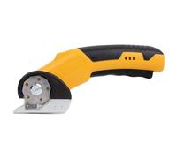 Ciseaux électriques sans fil, coupe-tissu électrique rechargeable et coupe-tissu électrique portable pour cuir, tapis et carton, outil de bricolage à domicile, boîtier jaune, batterie et chargeur