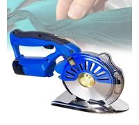Ciseaux électriques sans fil, coupe-tissu rotatif électrique 100/110 / 125 mm, réglage à 5 vitesses et épaisseur de coupe maximale de 27 mm, avec une batterie 2x2500mAh, pour le carton de coupe 110m