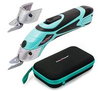 Ciseaux électriques sans fil pour tissu, coupe-boîte pour travaux manuels et couture, outil de coupe professionnel résistant, Aqua Splash avec étui de rangement