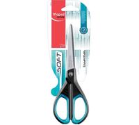 Ciseaux - Maped - Essentials Soft - Rond - 170 mm - Noir/Bleu - Ergonomiques