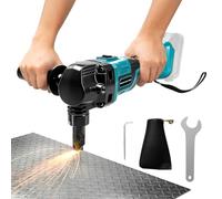 Ciseaux métalliques sans fil compatibles avec Makita 18 V, sans balais, 450 | 1900 tr/min, acier doux 1,6 mm, acier inoxydable 1,2 mm, aluminium 2,5 mm, pour toiture, conduits d'aération et pièces de