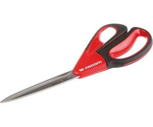 Ciseaux Multi-Usages FACOM 841A.9PB, Acier Inoxydable, Coupe Carton Caoutchouc Cuir, Poignée Ergonomique Droitier