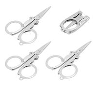 Ciseaux pliants - Inox - Mini ciseaux de poche - 4 pcs - Antirouille - Portable - Design pliable
