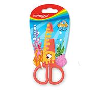 Ciseaux pour enfants en plastique - Taille 12 cm - Motif pieuvre - Ciseaux pour enfants à pointe ronde - Matériel scolaire idéal pour l'artisanat - Keyroad