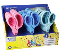 Ciseaux pour enfants Soft Grip, 5 pouces, 24 pièces, de couleurs variées
