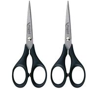 Ciseaux Precise 13 Cm-Bout Pointu-Pour Des Découpes De Précision-Lames En Acier Inoxydable Brossé-Avec Étui Protège-Lame Noir (Lot De 2)