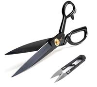 Ciseaux professionnels - Lame de 12 pouces en acier au carbone robuste, pour tissu et cuir