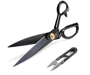 Ciseaux professionnels - Lame de 12 pouces en acier au carbone robuste, pour tissu et cuir
