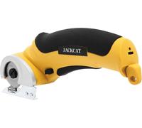 Ciseaux sans fil - Mini-cisaille électrique - 240 tr/min - 6 mm de coupe - Silencieux - Lame en carbure et acier inoxydable - Prise UE - Pour tapis, cuir, carton - Jaune/noir