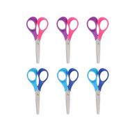 Ciseaux Scolaires pour Garçon et Filles, Lot de 6, Outils de Bricolage Couleur Aléatoire