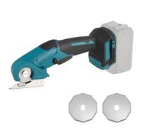 Ciseaux universels sans fil compatibles avec Makita 21 V | avec 2 lames et fermeture de sécurité, profondeur de coupe de 6 mm, coupe carton, tapis, cuir, plastique