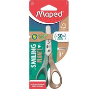 Ciseaux Vivo Smiling Planet-Ciseaux Responsables Pour Les Petites Mains Gauchers-Anneaux 50% En Fibre De Bois Certifié Fsc-Ergonomie 3d-Lame 12cm En Acier Inoxydable-Bouts Ronds